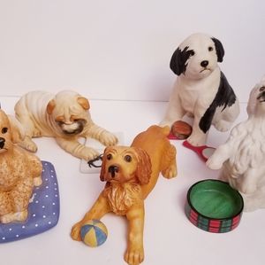Franklin Mint World of Puppies Collection-lot of 5